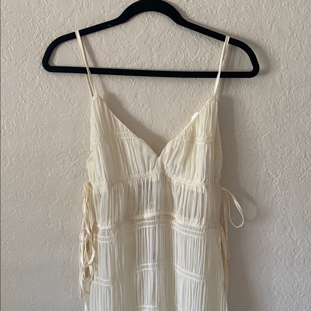 SNDYS La Louisiane Maxi Dress Size XS Cream Shell Swimwear Beach Vacation Chic - Picture 8 of 14